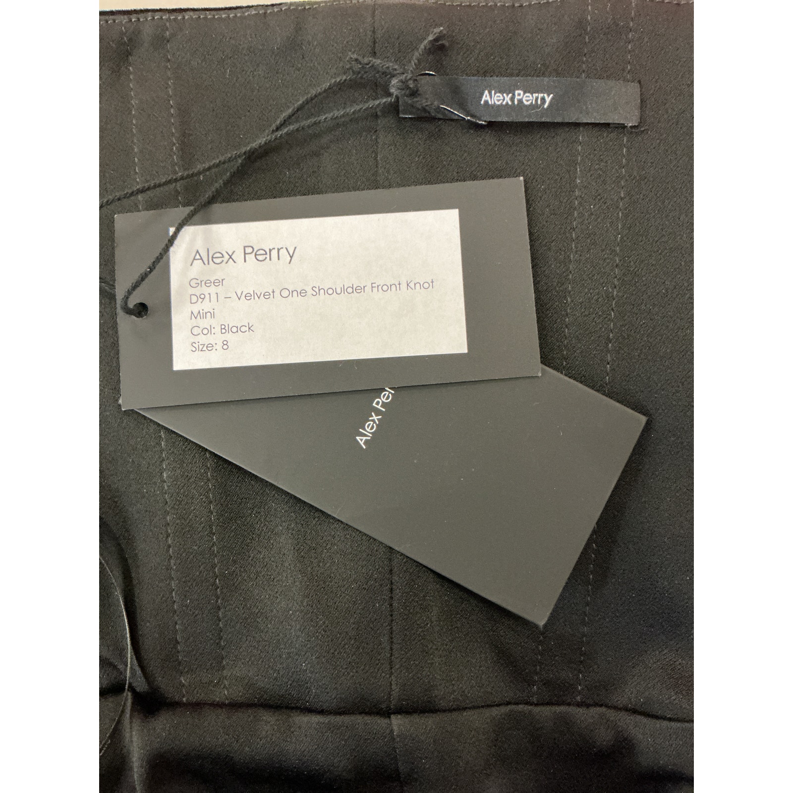 Alex Perry Velvet Black Greer Mini Dress Size 4 Us / Uk 8 Nwt — image 5 of 6